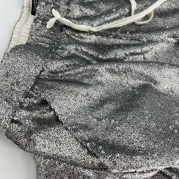 David Lerner Sequin Lounge Joggers Silver S - Picture 7 of 10
